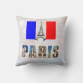 パリエッフェルタワーフランスのフランス国旗の写真 クッション (裏面)
