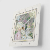 パリエッフェルタワーフランスのマーケットフローラヴィンテージ スクエア壁時計 (傾斜)