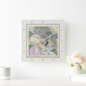 パリエッフェルタワーフランスのマーケットフローラヴィンテージ スクエア壁時計 (ホーム)