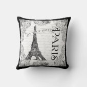 パリエッフェルタワーフランスの巻物 クッション (裏面)