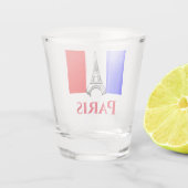 パリエッフェルタワーフランスフランスの国旗 ショットグラス (裏面)