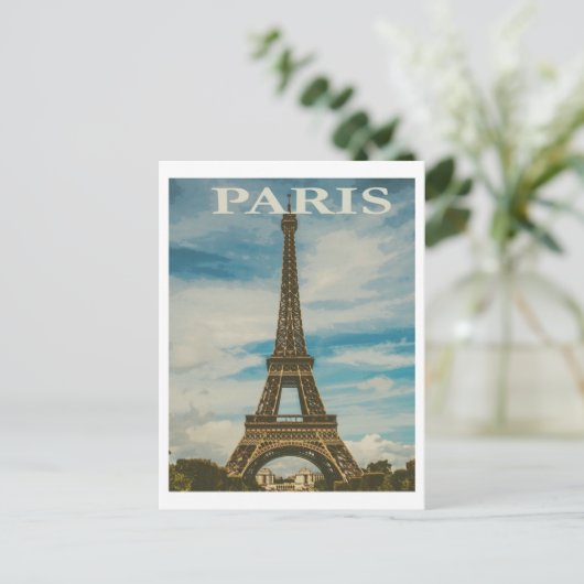 パリエッフェルタワーフランスヴィンテージ旅行はがき ポストカード (スタンド正面)