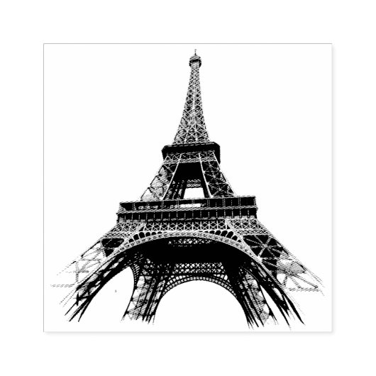 パリエッフェルタワーフランスヴィンテージ ラバースタンプ (インプリント)