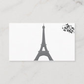 パリエッフェルタワーフランス観光客ホリデートリップ 名刺 (裏面)