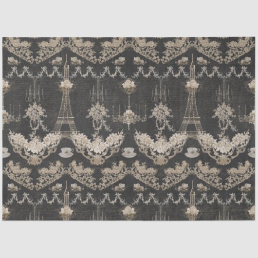 パリエッフェルタワーフローラエフェメラスクリプトデクページ 薄葉紙 (正面)