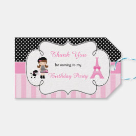 パリエッフェルタワーブルネットガール ギフトタグ