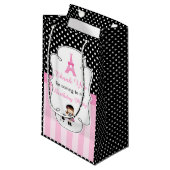 パリエッフェルタワーブルネットガール スモールペーパーバッグ (正面アングル)