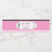 パリエッフェルタワーブルネットガール ペットボトルラベル (シングルラベル)