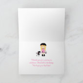 パリエッフェルタワーブロンドガール サンキューカード (内部)