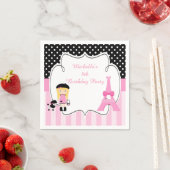 パリエッフェルタワーブロンドガール スタンダードカクテルナプキン (インサイチュ)