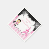 パリエッフェルタワーブロンドガール スタンダードカクテルナプキン (角)