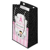 パリエッフェルタワーブロンドガール スモールペーパーバッグ (正面アングル)