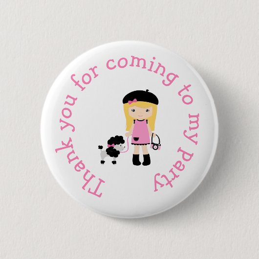 パリエッフェルタワーブロンドガール 缶バッジ (正面)