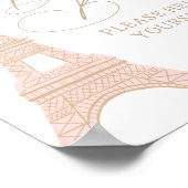 パリエッフェルタワーベビーシャワーデザートバーサイン ポスター (角)