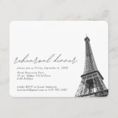 パリエッフェルタワーリハーサルディナーエンクロージャカード エンクロージャーカード (正面)