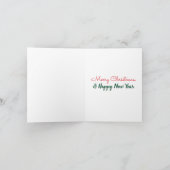 パリエッフェルタワーレッドトラッククリスマス シーズンカード (内部)