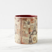 パリエッフェルタワーヴィンテージツートーンコーヒーマグ ツートーンマグカップ (中央)