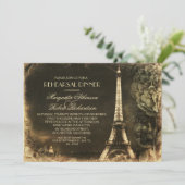 パリエッフェルタワーヴィンテージリハーサルディナー 招待状 (スタンド正面)