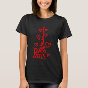 パリエッフェルタワー三相アーチ国旗フランス Tシャツ