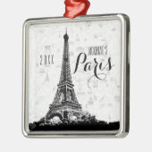 パリエッフェルタワー名を追加 メタルオーナメント (左)