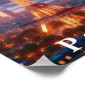 パリエッフェルタワー旅行アートポスター ポスター (角)