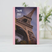 パリエッフェルタワー有名なランドマーク写真ありがとう サンキューカード (スタンド正面)