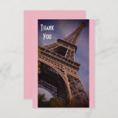 パリエッフェルタワー有名なランドマーク写真ありがとう サンキューカード (正面/裏面)