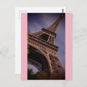 パリエッフェルタワー有名なランドマーク写真 ポストカード (正面/裏面)