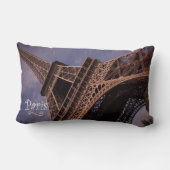 パリエッフェルタワー有名なランドマーク写真 ランバークッション (裏面)