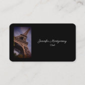 パリエッフェルタワー有名なランドマーク写真 名刺 (正面)