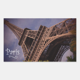 パリエッフェルタワー有名なランドマーク写真 長方形シール