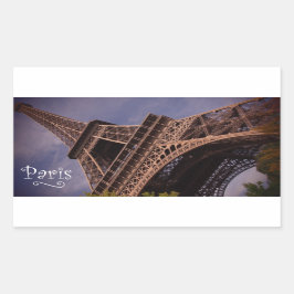 パリエッフェルタワー有名なランドマーク写真 長方形シール