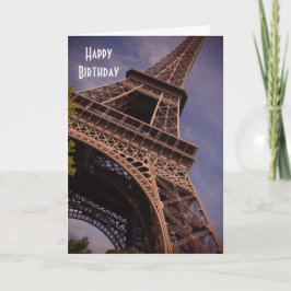 パリエッフェルタワー有名ランドマークフォト誕生日 カード