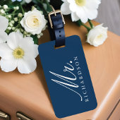 パリエッフェルタワー水彩フローラミスター結婚ズ ラゲッジタグ