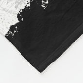 パリエッフェルタワー白黒ヴィンテージマップ名 フリースブランケット (角)