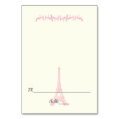 パリエッフェルタワー行き先ウェディングエスコートカード テーブルナンバー (正面)