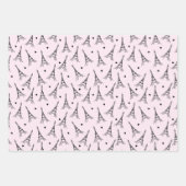 パリエッフェルタワー誕生日シャワーパーティー ラッピングペーパーシート (正面3)