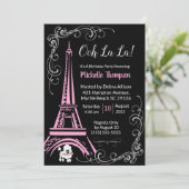 パリエッフェルタワー誕生日招待状 招待状 (スタンド正面)