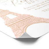 パリエッフェルタワー赤ちゃんシャワーおむつラッフルサイン ポスター (角)