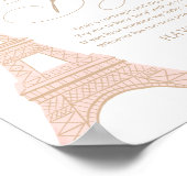 パリエッフェルタワー赤ちゃんシャワー言わないベビー標識 ポスター (角)