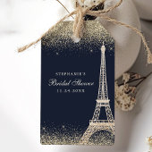 パリエッフェルタワー金ゴールドスパークルブライダルシャワー ギフトタグ