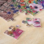 パリエッフェルタワー金ゴールドヴィンテージフランスのワイルドフラワー ジグソーパズル (側面)