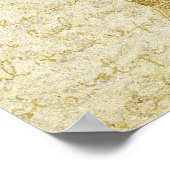 パリエッフェルタワー金ゴールド&ピンクバナエレガントー ポスター (角)