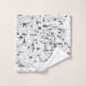 パリエッフェルタワー バスタオルセット (ウォッシュタオル)