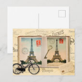パリエッフェルタワー ポストカード (正面/裏面)