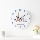 パリエッフェルタワー ラージ壁時計 (ホーム)