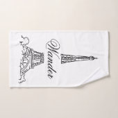 パリエッフェルタワーFranceピンクデコールハンドタオル ハンドタオル (ハンドタオル)