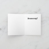 パリエッフェルタワーFranceピンクヴィンテージ有難う ノートカード (内部)