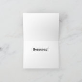 パリエッフェルタワーFranceピンクヴィンテージ有難う ノートカード (内部)