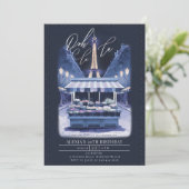 パリエッフェルナイトフラワーズウォーター誕生日 招待状 (スタンド正面)